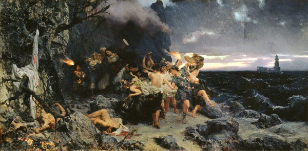 Orgie zur Zeit des Tiberius auf der Insel Capri von Henryk  G.I. Semiradski