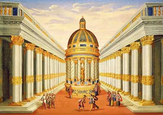 Act I, scenes VII and VIII: Baccus'' Temple von Giacomo Torelli
