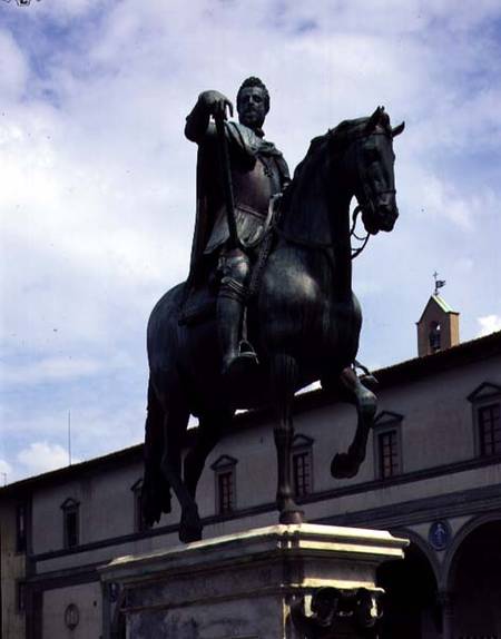 Equestrian Statue of Grand Duke Ferdinand I (c.1123-90) lateral view of horse and rider von Giambologna
