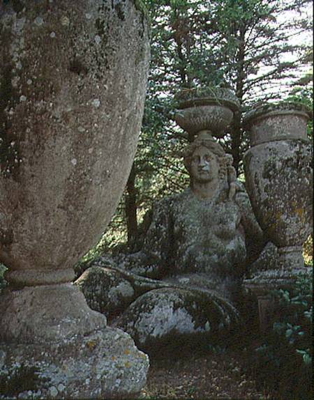 Ceres, sculpture from the Parco dei Mostri (Monster Park) gardens laid out between 1550-63 by the Du von Giamcomo Barozzi  da Vignola
