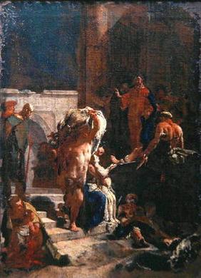 Healing of a Sick Man at the Pool of Bethesda, c.1718-20 (oil on canvas) 1827