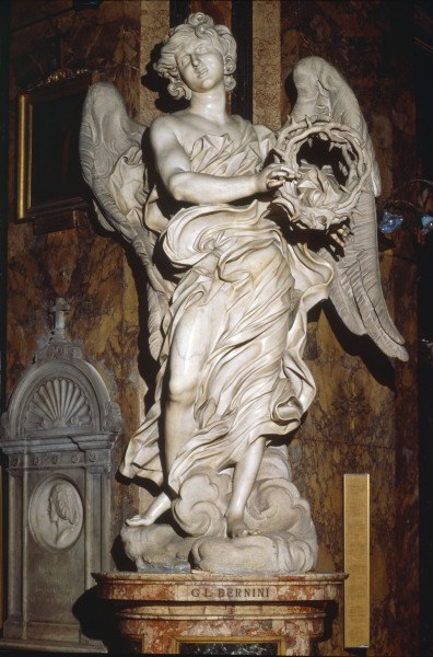 G.L.Bernini / Angel w.t.crown of thorns von Gianlorenzo Bernini