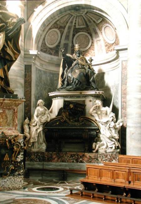 Monument to Urban VIII (1623-44) with the figures of Charity and Justice von Gianlorenzo Bernini