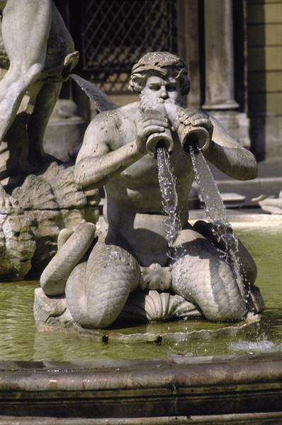 Rome / Fontana del Moro / Triton von Gianlorenzo Bernini