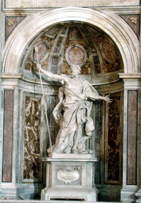 Statue of St. Longinus, at the base of the four pillars supporting the dome von Gianlorenzo Bernini