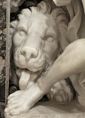 A Lion licking the foot of Daniel  (detail of 186919)