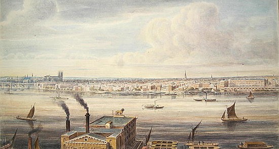 A fine View of London from Westminster Bridge to the Adelphi von Gideon Yates
