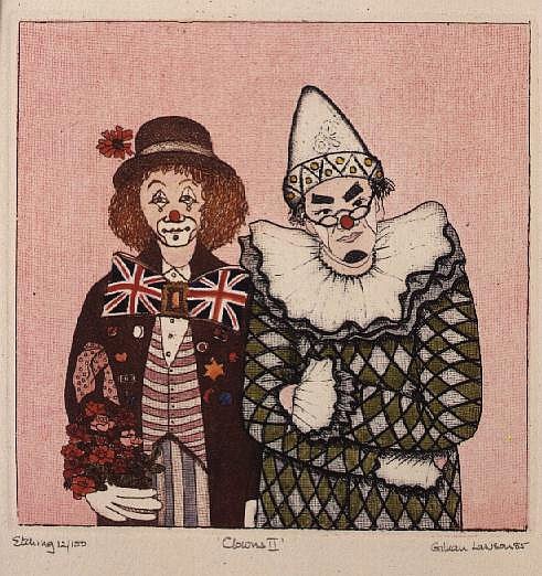 Clowns II (print)  von  Gillian  Lawson