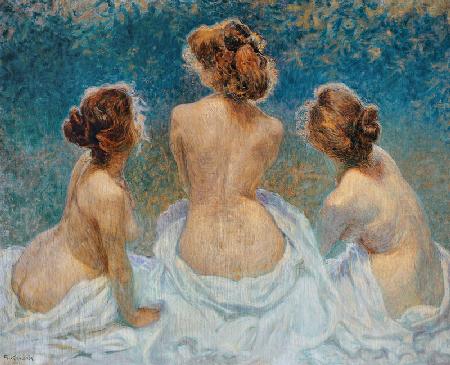 Les Printemps de la vie (Lebensfrühling), Gemälde von Kienerk George (1869-1948) 1902