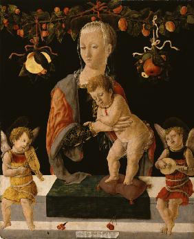 Madonna mit Kind und musizierenden Engeln 1460
