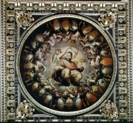 Apotheosis of Cosimo I de' Medici (1519-74) from the ceiling of the Salone dei Cinquecento von Giorgio Vasari