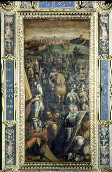 The Capture of Casole from the ceiling of the Salone dei Cinquecento von Giorgio Vasari