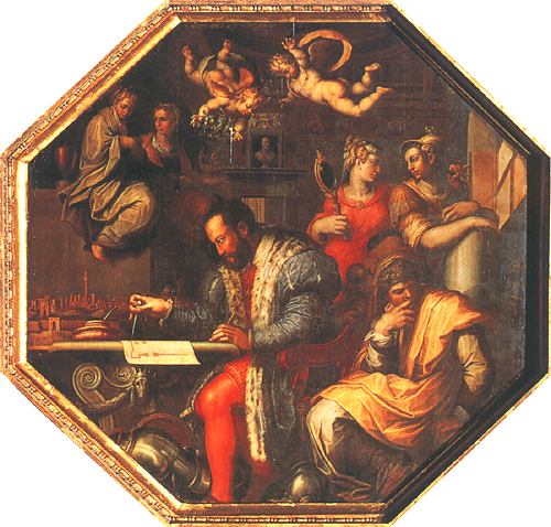 Cosimo I. plant den Krieg gegen Siena von Giorgio Vasari