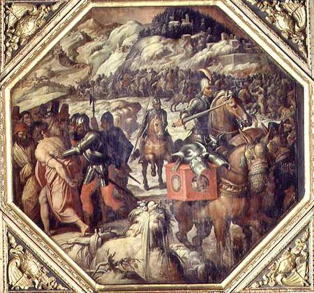 The Defeat of the Venetians in the Casentino from the ceiling of the Salone dei Cinquecento von Giorgio Vasari