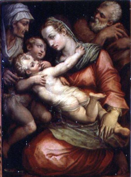Holy Family with St. Anne and St. John the Baptist von Giorgio Vasari