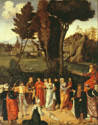 Das Urteil des Salomo. von Giorgione (eigentl. Giorgio Barbarelli oder da Castelfranco)