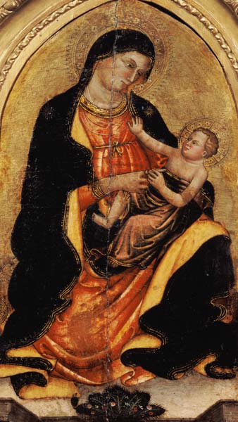 Maria mit dem Jesusknaben. von Giotto (di Bondone)
