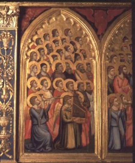 Angels from the Coronation of the Virgin Polyptych (middle left panel) von Giotto (di Bondone)