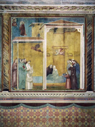 Die Beichte der voruebergehend wieder zum Leben erweckten Frau von Giotto (di Bondone)