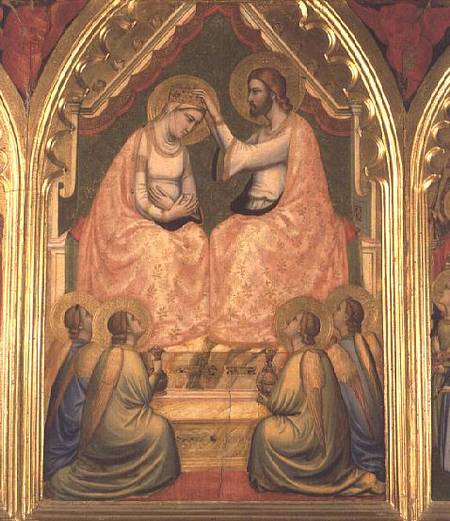 The Coronation of the Virgin Polyptych (centre panel) von Giotto (di Bondone)