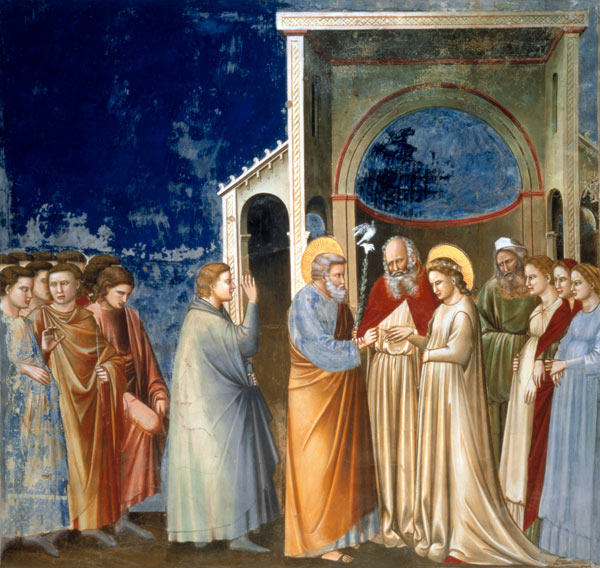 The Marriage of the Virgin - Giotto di Bondone als Kunstdruck oder