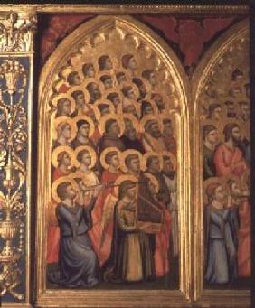Angels from the Coronation of the Virgin Polyptych (far left panel)