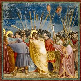 Giotto, Gefangennahme Christi, Judaskuss