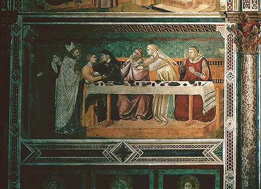 Der hl. Nikolaus befreit den Knaben Adeodat aus den Haenden der Agarener und bringt ihn seinen Elter von Giotto (Schule)