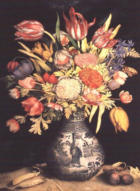Ming Vase of Flowers (w/c on parchment) von Giovanna Garzoni