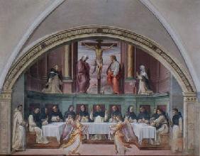 The Supper of St. Dominic, lunette