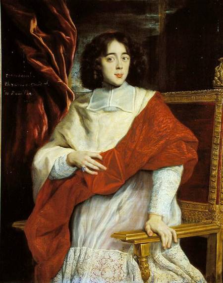 Emmanuel-Theodose de la Tour d'Auvergne (1643-1715) Cardinal de Bouillon von Giovanni Batt. Baccicio Gaulli