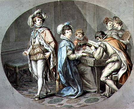 The Jealousy of Darnley von Giovanni Battista Cipriani