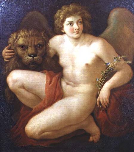 Peace, holding a lion's head von Giovanni Battista Cipriani