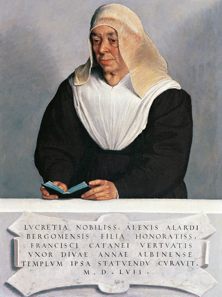 The Abbess Lucrezia Vertova Agliardi von Giovanni Battista Moroni