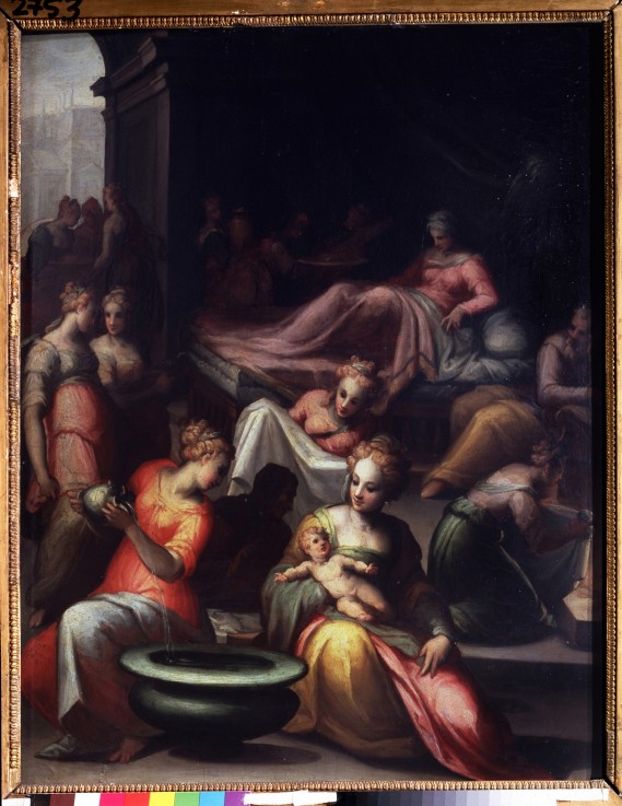Die Geburt Johannes des Täufers von Giovanni Battista Naldini
