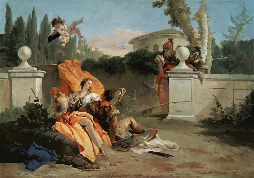 Rinaldo und Armida werden von Ubaldo und Carlo überrascht von Giovanni Battista Tiepolo
