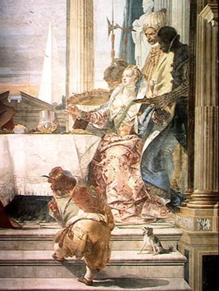 Cleopatra's Banquet, detail of Cleopatra and a dwarf von Giovanni Battista Tiepolo