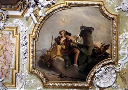 Fortitude and Justice from the 'Sala Capitolare' (Hall of Surrender) von Giovanni Battista Tiepolo