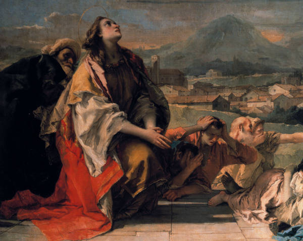 G.B.Tiepolo, Fuerbitte der Hl.Thekla von Giovanni Battista Tiepolo
