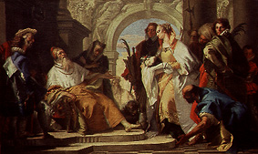Die Heiligen der Familie Grotta. von Giovanni Battista Tiepolo