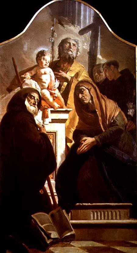 St. Joseph with the Christ Child and Saints von Giovanni Battista Tiepolo