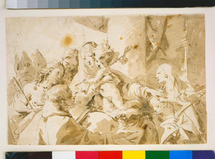 Madonna mit Kind und Heiligen von Giovanni Battista Tiepolo