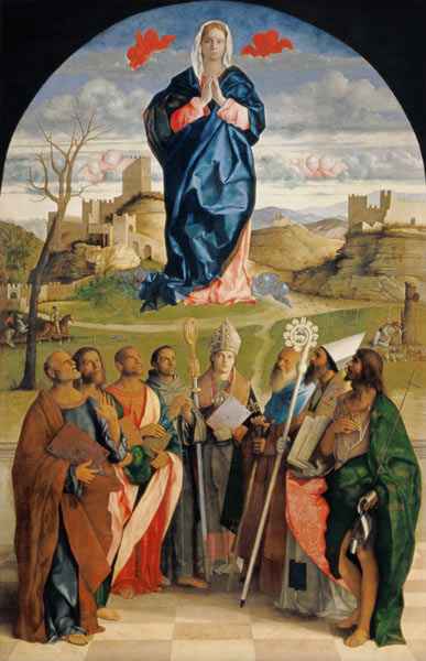 Maria in der Glorie mit Heilgen. von Giovanni Bellini