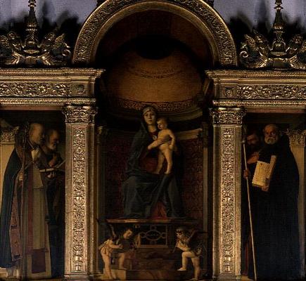 Madonna and Child and Saints (triptych altarpiece) von Giovanni Bellini