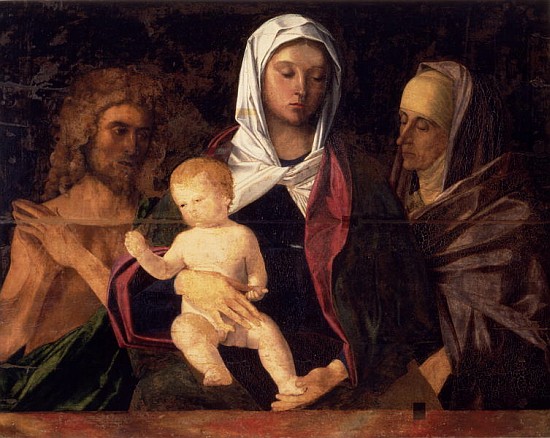 Madonna and Child with St. John the Baptist and St. Anne von Giovanni Bellini