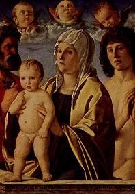 Maria mit dem Kind zwischen den hll. Petrus und Sebastian von Giovanni Bellini