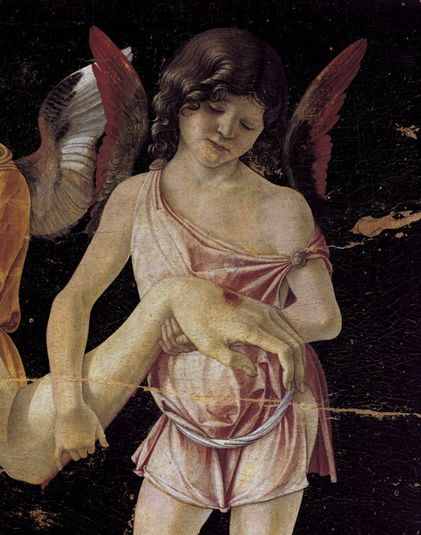 Toter Christus,  Engel von Giovanni Bellini