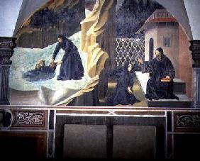 St. Benedict Sending Mauro to Save the Drowning Placidus from the Lake detail from the fresco cycle  c.1430's