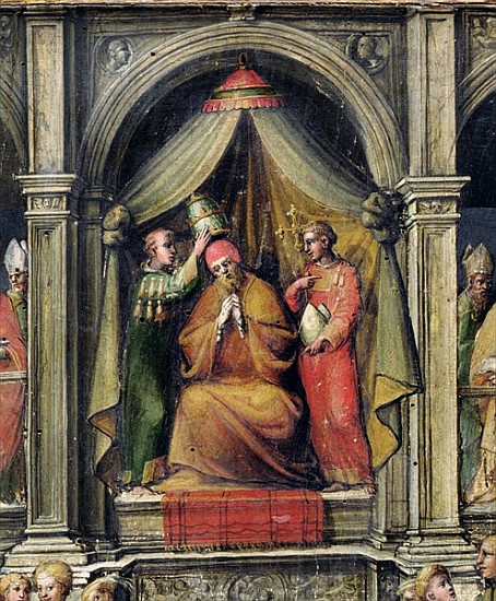 Coronation of Pope Paul II (1417-71) 1534 (detail of 249277) von Giovanni di Lorenzo Cini