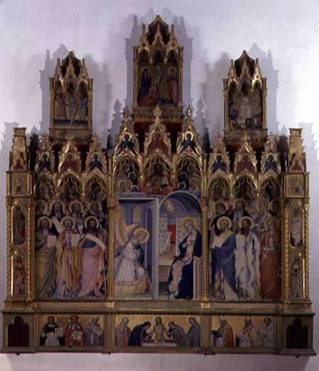 Annunciation with Saints von Giovanni  di Niccolo del Biondo